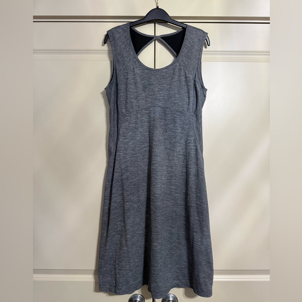 Prana Charcoal Gray Sleeveless A-Line Mini Dress